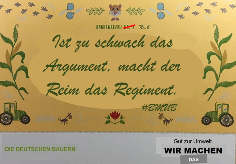 Bauernverband zum Reimen (Copyright: DBV)